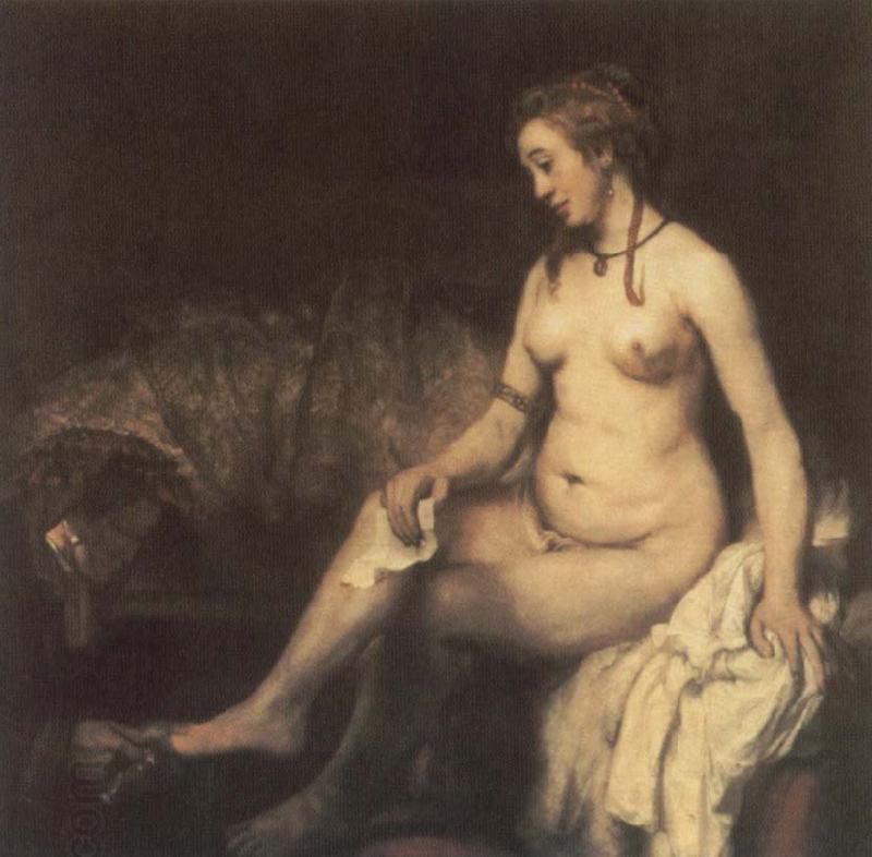 REMBRANDT Harmenszoon van Rijn Bathsheba Bathing with King David-s Letter oil painting picture